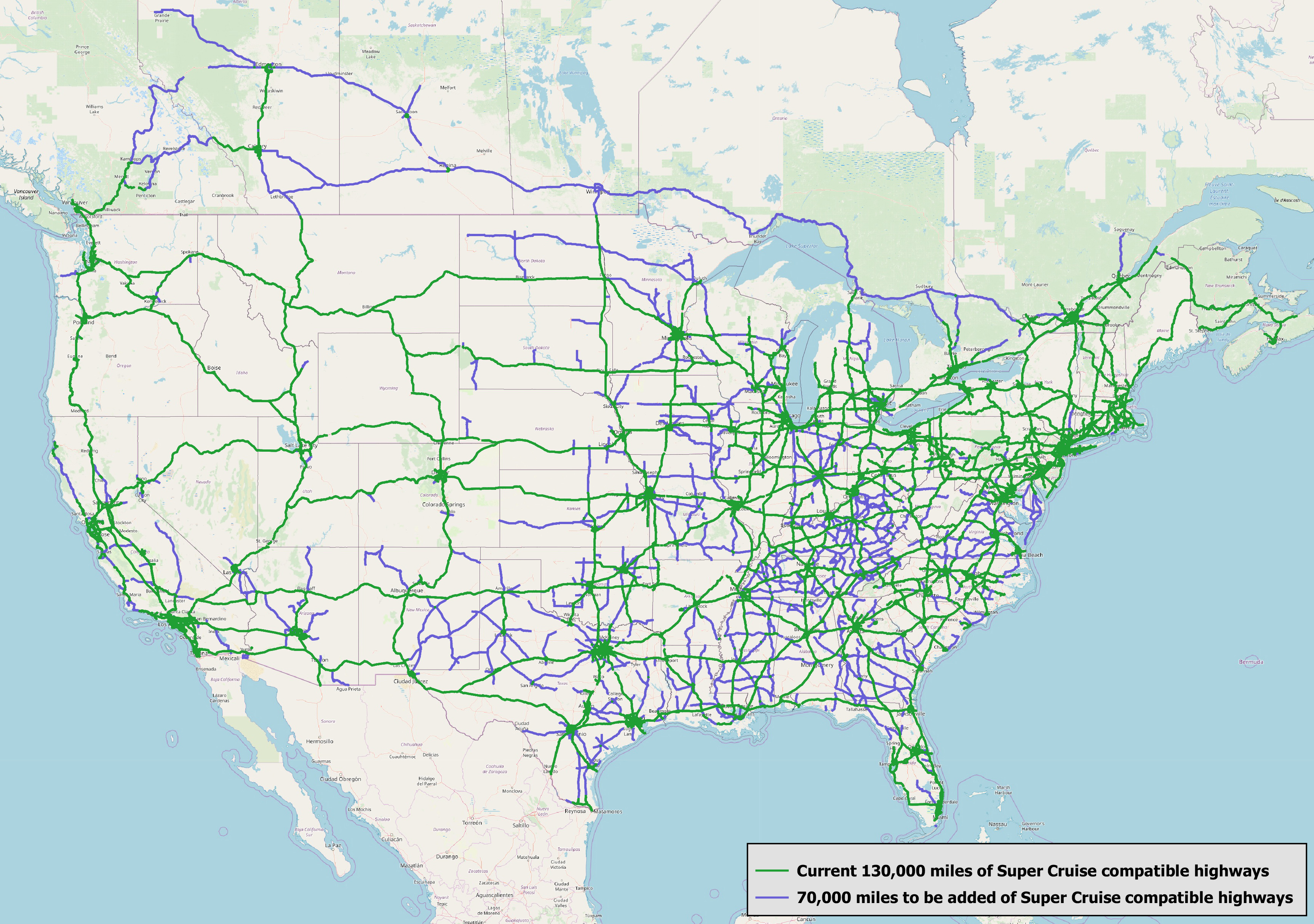 Cadillac to Increase Super Cruise Compatible Highway Network